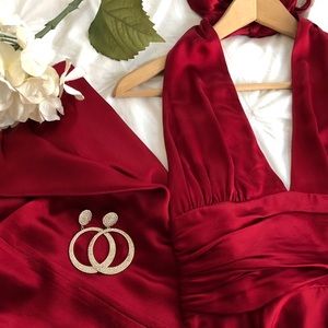 {Rose & Lula} Pure Silk Red Dress